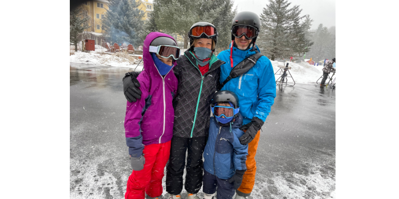 Skiing with the family